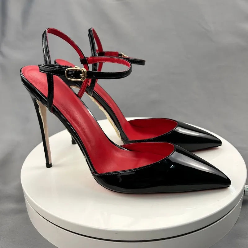 Slingback Ankle Strap Stiletto Heels