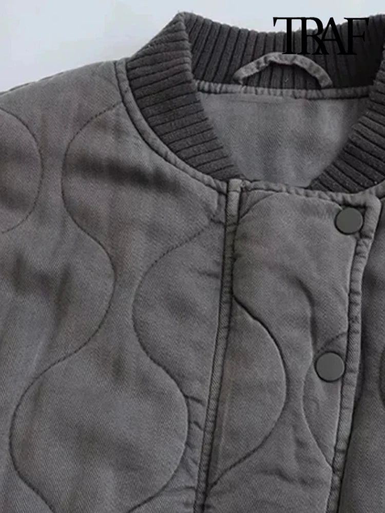 Oversized Quilted Bomber Jackets