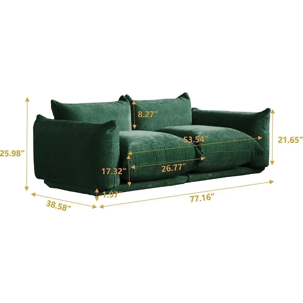 Deep Thick Love Seat Sofa
