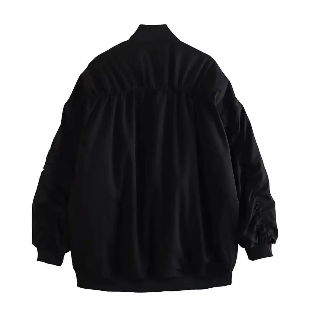 Casual Loose Fit Cotton Clipped Pilot Jacket