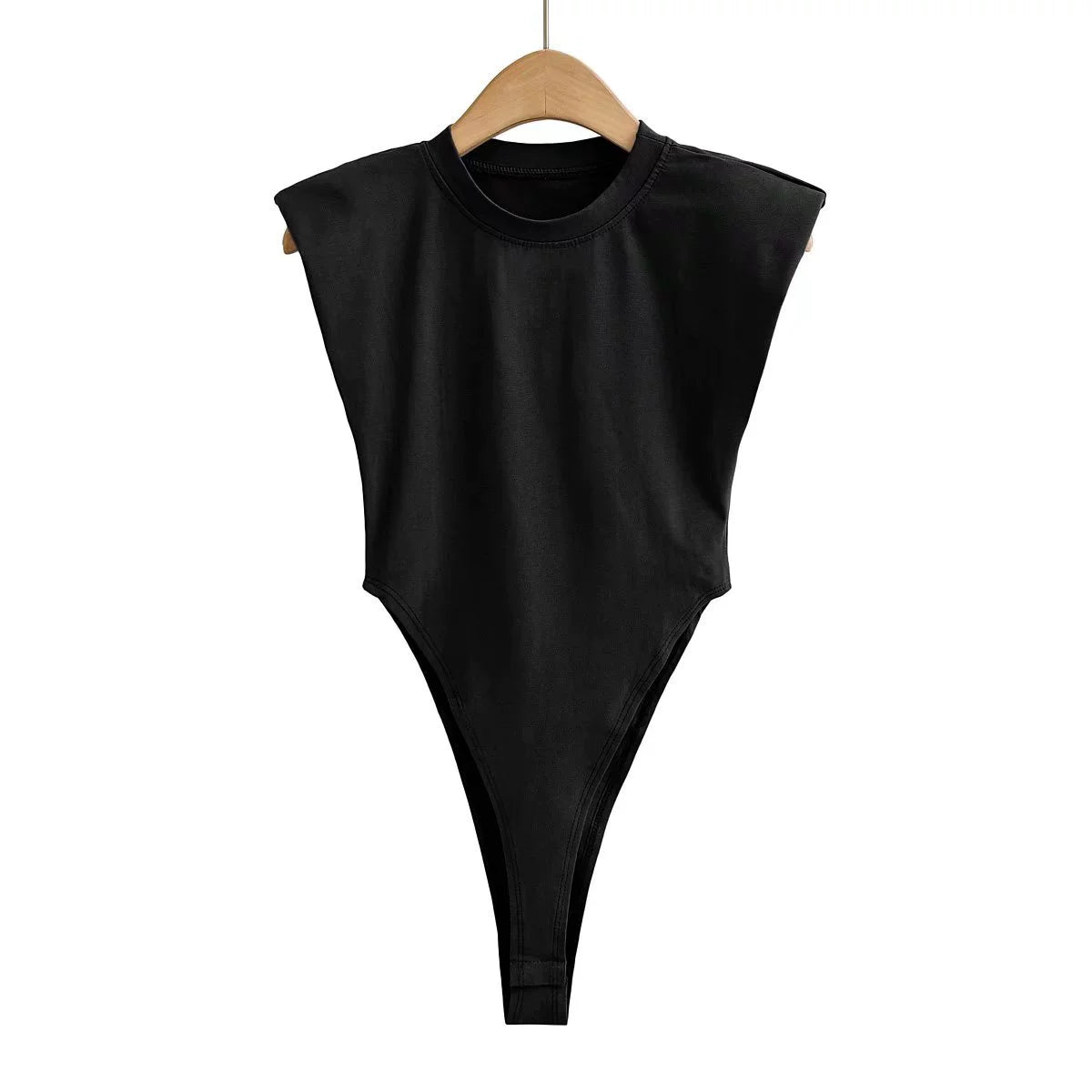 High Angled Padded Shoulder Bodysuit