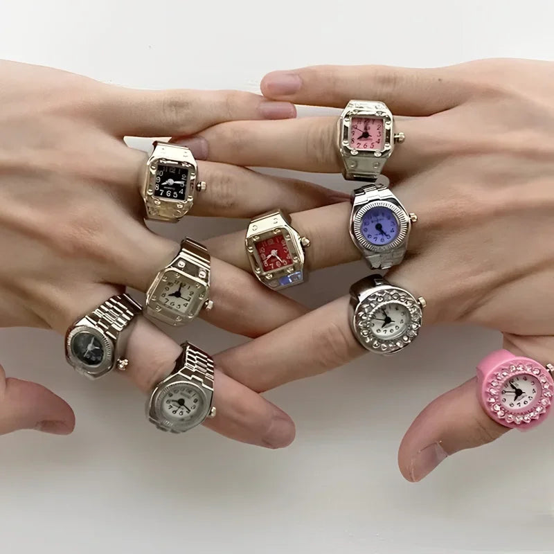 Retro Stretchy Watch Finger Ring