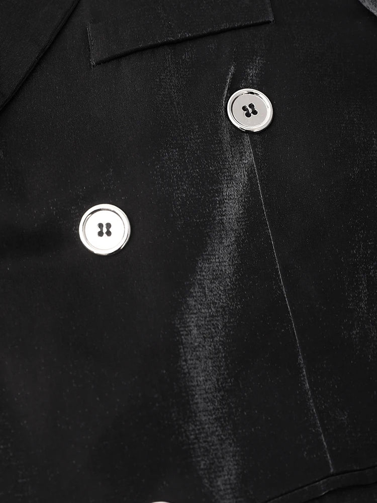 Eclipse Leather Buckle Blazer