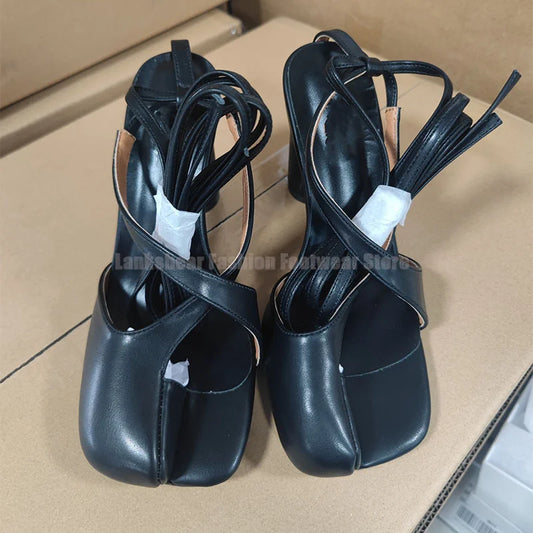 Ankle Strap Split Toe Shoes