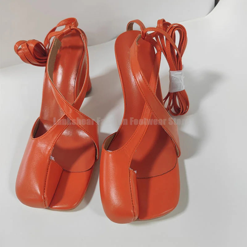 Ankle Strap Split Toe Shoes