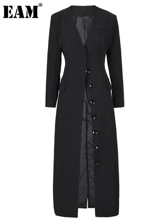 V-neck Button Down Blazer