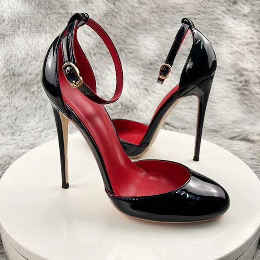 Black Swan Pointed Toe Single Strap Heels