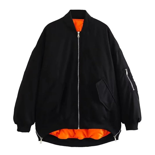 Casual Loose Fit Cotton Clipped Pilot Jacket
