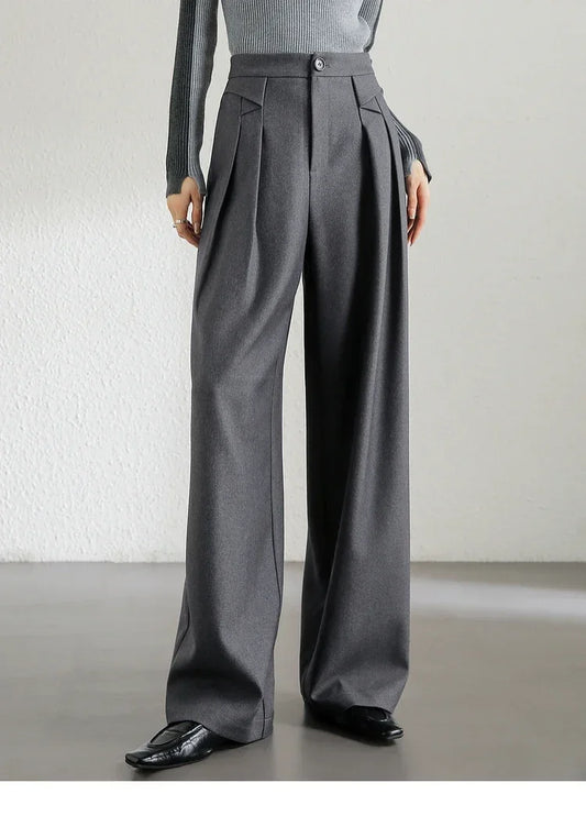 Temperament High Waist Trousers