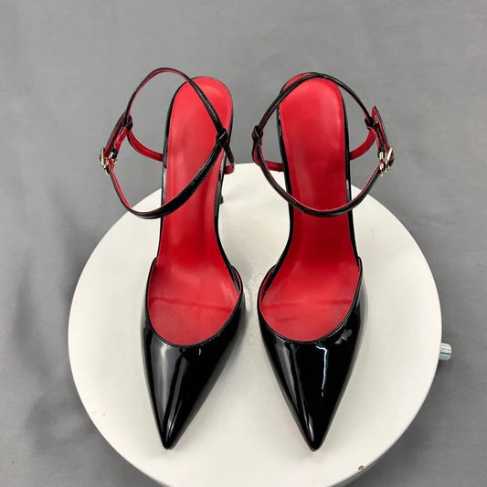 Slingback Ankle Strap Stiletto Heels