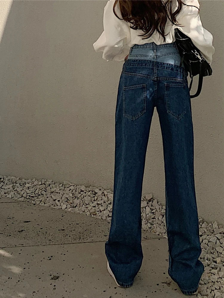 Fake Two Piece Jeans