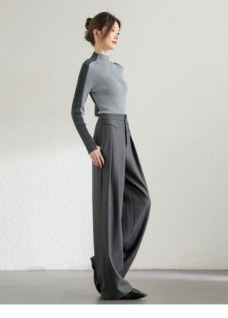 Temperament High Waist Trousers