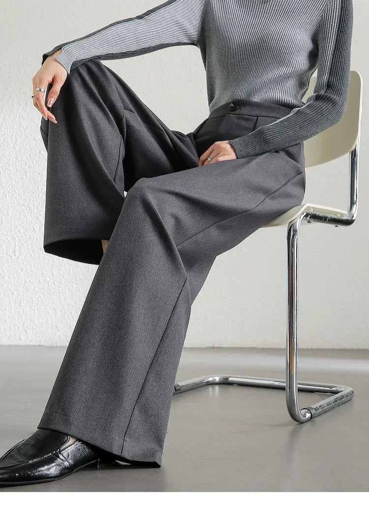Temperament High Waist Trousers