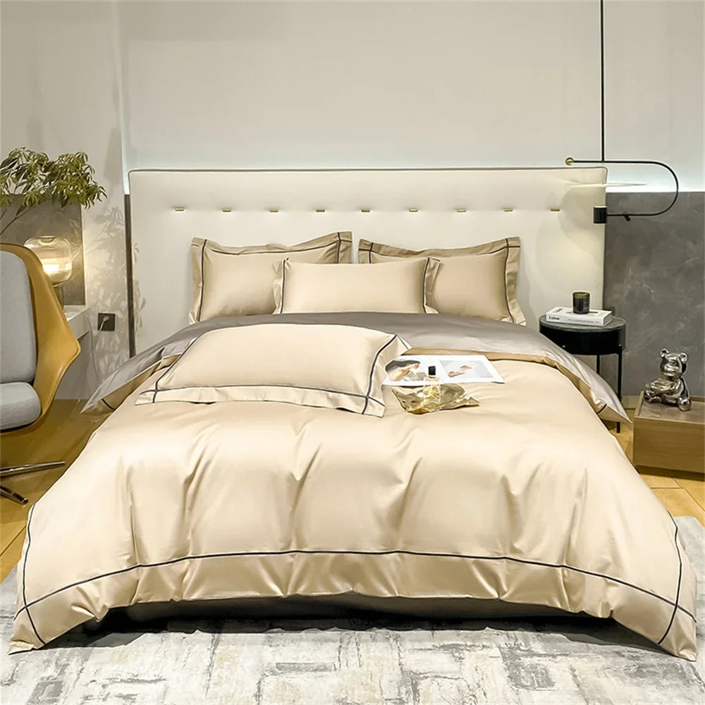 Svetanya Embroidery 100% Egyptian Silk Bedding