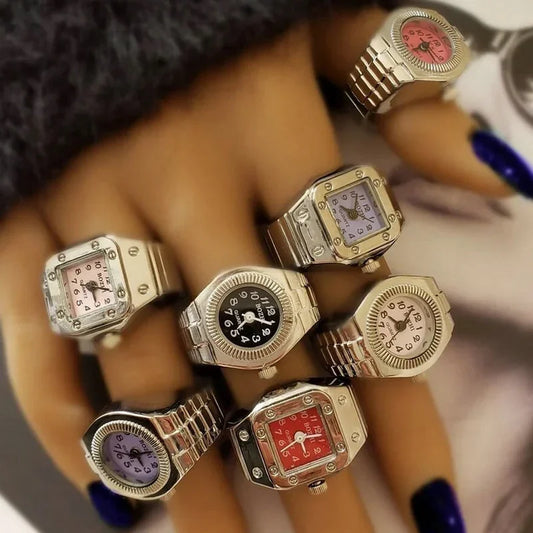 Retro Stretchy Watch Finger Ring