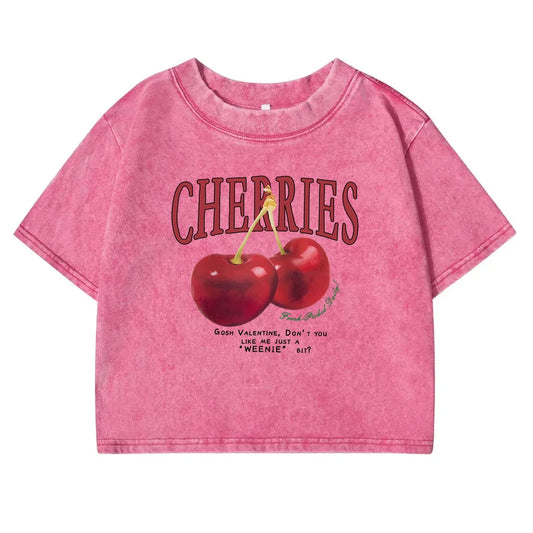 Red Cherries Casual Cotton Retro Tee