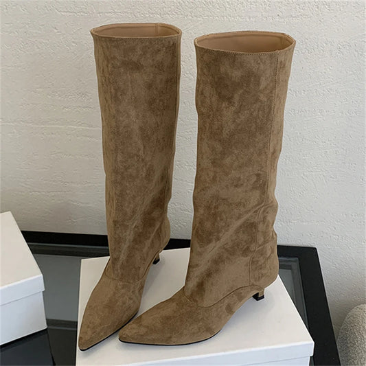Pointed Toe Knee Boots